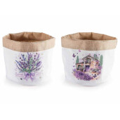 Set 2 cosuri textil multicolor Provensal, Lavanda  Ø 20 cm x 20 H