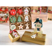 Set 72 ornamente Brad Craciun 6.5x7 cm