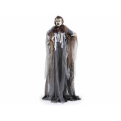Figurina Halloween Fantoma neagra cu leduri, sunet, miscare m 1,80 H
