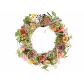 Coronita Flori artificiale lemn 31 cm 