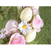 Coronita Paste din lemn decorata cu oua si flori 33 cm x 36 h