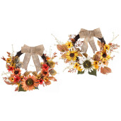 Set 2 coronite Flori 30 cm