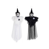 Set 2 figurine Halloween Fantome alb neagru cm 16 x 48 H