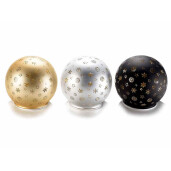 Set 3 sfere Craciun cu led 9.5 x 9 cm