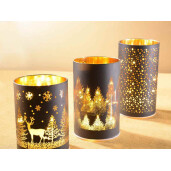 Set 4 candele Craciun cu led  10x20.5 cm, 9x16.5 cm, 9x14.5 cm, 9x12.5 cm