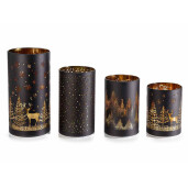 Set 4 candele Craciun cu led  10x20.5 cm, 9x16.5 cm, 9x14.5 cm, 9x12.5 cm