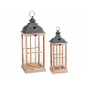 Set 2 felinare 25,5x25,5x71 H, 19,5 x 19,5 x 53,5 H