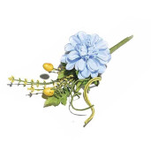 Set 10 flori artificiale multicolore cm 22.5 H