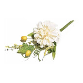 Floare artificiala verde alba II cm 22.5 H