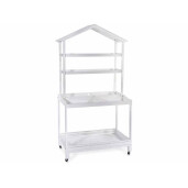 Raft tip expozor lemn alb 100x60x194 cm