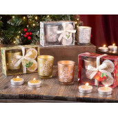 Set 2 lumanari, candela, Craciun in cutie cadou  LM Ø 5 x 6 H