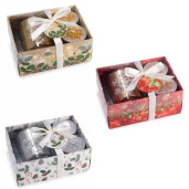 Set  6 lumanari, 3 candele, Craciun  Ø 5 x 6 H