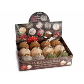 Set 12 globuri brad Craciun sticla multicolora Ø 7,5 cm