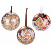 Set 12 globuri brad Craciun metal Biscuits 9 cm