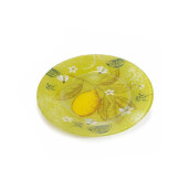 Set 3 farfurii sticla decor Lamai 30 cm, 25 cm, 20 cm