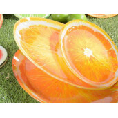 Set 3 platouri sticla multicolora Portocala 34.5x24.5 cm, 30x21 cm, 24.5x15 cm