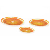 Set 3 platouri sticla multicolora Portocala 34.5x24.5 cm, 30x21 cm, 24.5x15 cm