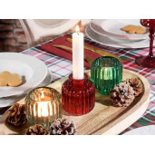 Set 6 candele sticla 7x7.5 cm