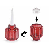 Set 6 candele sticla 7x7.5 cm