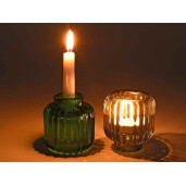 Set 6 candele sticla 7x7.5 cm