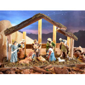 Figurina religioasa polirasina multicolora cu led 25x9x16 cm