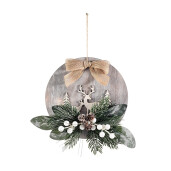 Decoratiune Craciun lemn multicolor Reni 22 cm