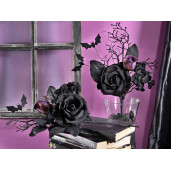 Floare Hallowwen textil negru violet cm 42 H 