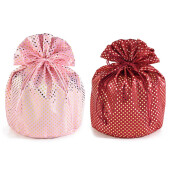 Set 6 saculeti textil multicolor Ø22,5cmx31H