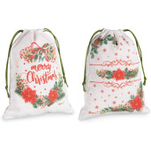 Set 24 saculeti Craciun textil multicolor cm 17 x 23 H 