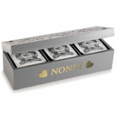 Set 2 cutii pliculete ceai lemn gri alb auriu Nonni, Nonna 2 x 24 x 8 x 7 H