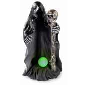 Set 2 figurine Halloween Schelet Fantoma polirasina multicolora cu leduri cm 9,5 x 8,5 x 17,5 H