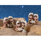 Figurine religioase polirasina multicolora 3xcm 5 x 3,5 x 5 H