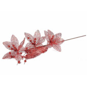 Crenguta artificiala Craciunite rosii 76 cm