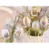 Set 24 oua decorative Paste plastic multicolor 26 cm