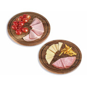 Set 2 platouri servire lemn maro  Ø 25 cm