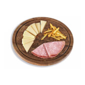 Set 2 platouri servire lemn maro  Ø 25 cm