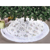 Covoras brad Craciun textil paiete multicolore 90 cm