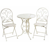 Set mobilier gradina masa si 2 scaune fier 60x71 cm, 40.5x49x93.5 cm