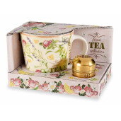 Set 4 cani portelan, 4 infuzoare ceai 9.5x8.5 cm, 300 ml