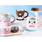 Set 3 cani ceramica 9.5x10 cm, 430 ml