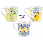 Set 3 cani portelan Lamai 9.5x9.5 cm, 350 ml