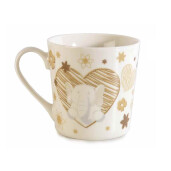 Cana portelan alb maro Elefant Ø 9,5 cm x 9,5 H, 350 ml