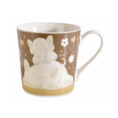 Cana portelan alb maro Elefant III Ø 9,5 cm x 9,5 H, 350 ml