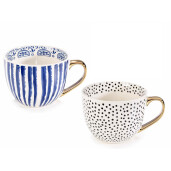Set 2 cani portelan 10x8 cm 400 ml