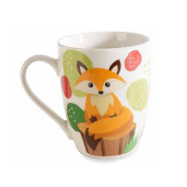 Cana portelan Kids Animal, Vulpita 8.5x10.5 cm, 350 ml