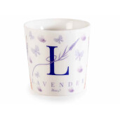 Set 8 cani portelan Lavanda 9x9 cm, 350 ml