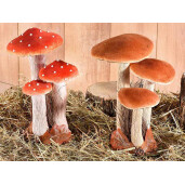 Set 2 decoratiuni Ciupercute 16x16.5x26.5 cm
