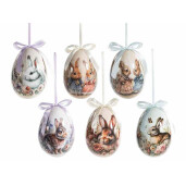 Set 6 oua Paste plastic multicolor Ø 6,5 cm x 9,5 H