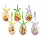 Set 18 oua decorative Paste plastic multicolor 5x3.5x7.5 cm