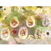 Set 18 oua decorative Paste plastic multicolor 5x3.5x7.5 cm